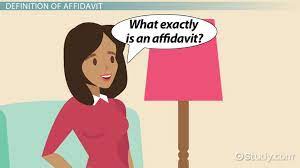 what is affidavit format