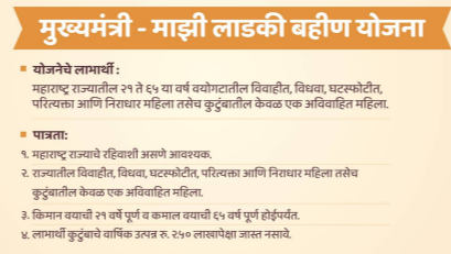 Majhi Ladki Bahin Yojana eligibility criteria 