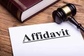 affidavit format in India